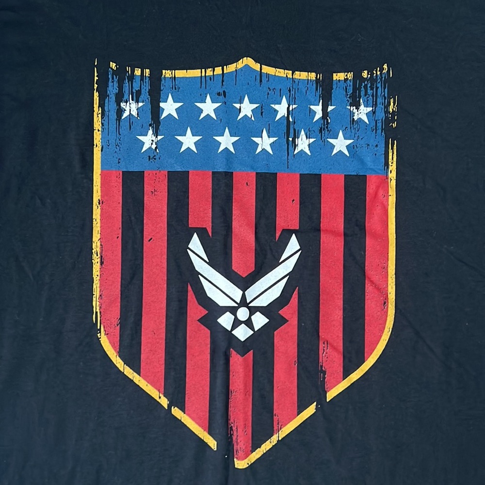 Fruit of the Loom Air Force T-Shirt - Picture 2 of 6